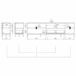 Maja Möbel Meuble TV Trend Wood II - Imitation chêne à nœuds / Noir 15 Maja Möbel Meuble TV Trend Wood II - Imitation chêne à nœuds / Noir -loftscape Boutique 1000306525 211102 1303420000508 SKETCH DETAILS P000000001000306525 sketch