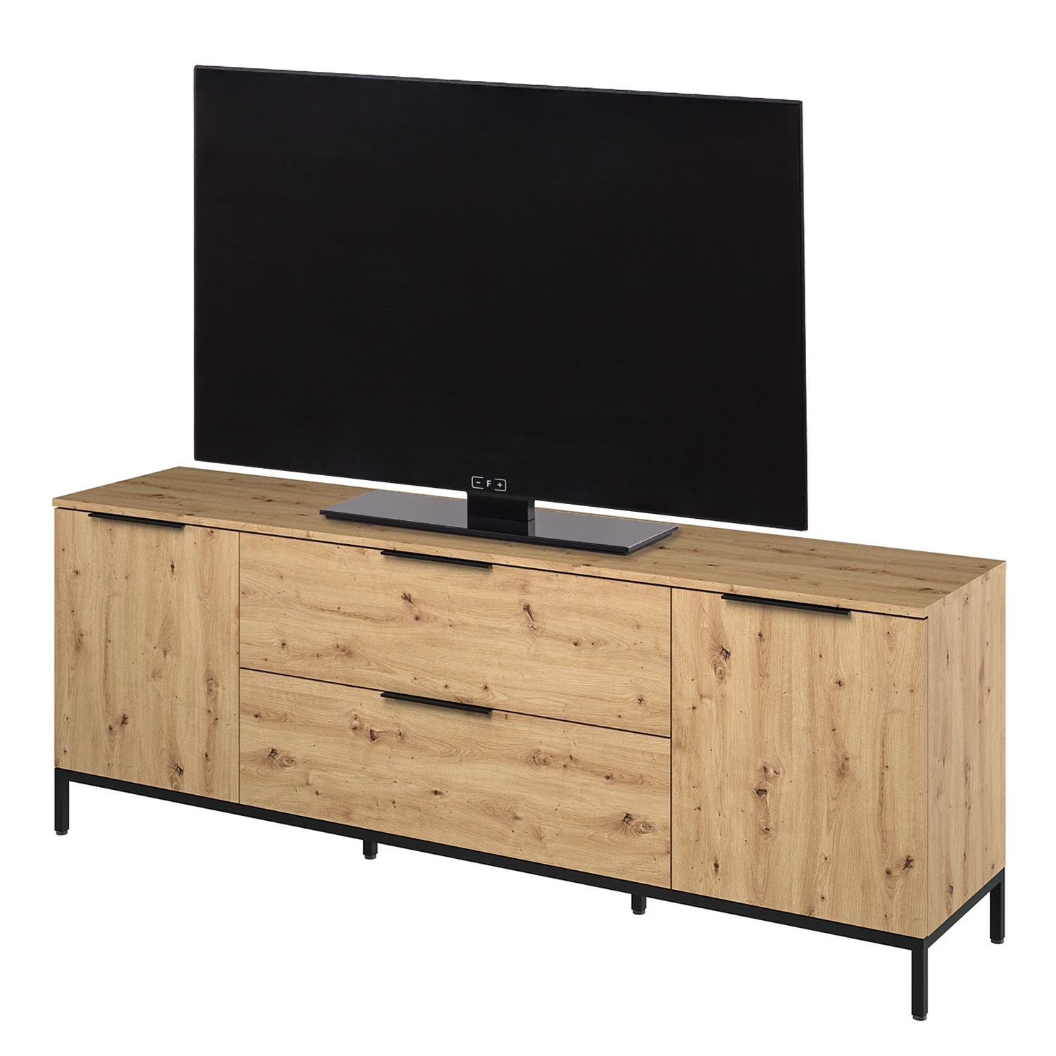 Maja Möbel Meuble TV Trend Wood I - Imitation chêne à nœuds / Noir 3 Maja Möbel Meuble TV Trend Wood I - Imitation chêne à nœuds / Noir