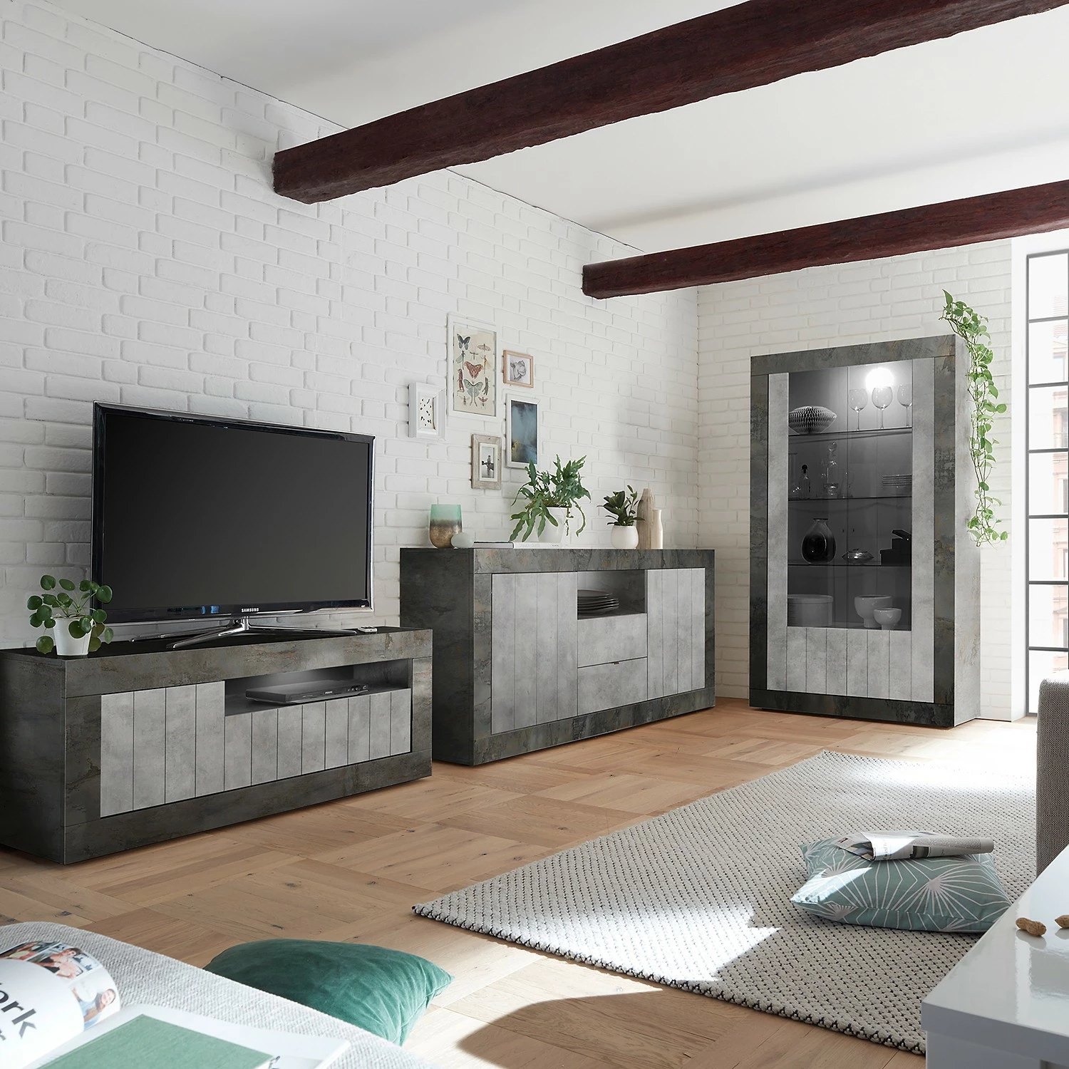 LC Spa Buffet Urbino I - Gris clair / Gris foncé 4 LC Spa Buffet Urbino I - Gris clair / Gris foncé – Image 2