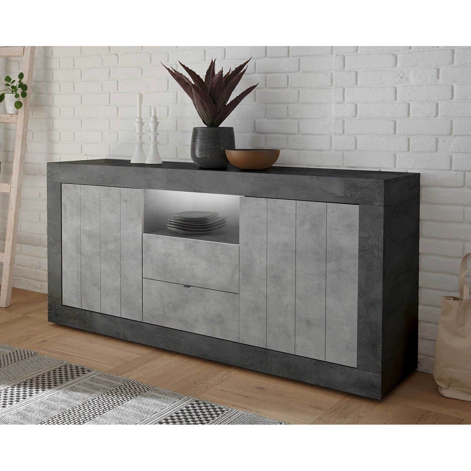 LC Spa Buffet Urbino I - Gris clair / Gris foncé 9 LC Spa Buffet Urbino I - Gris clair / Gris foncé – Image 7