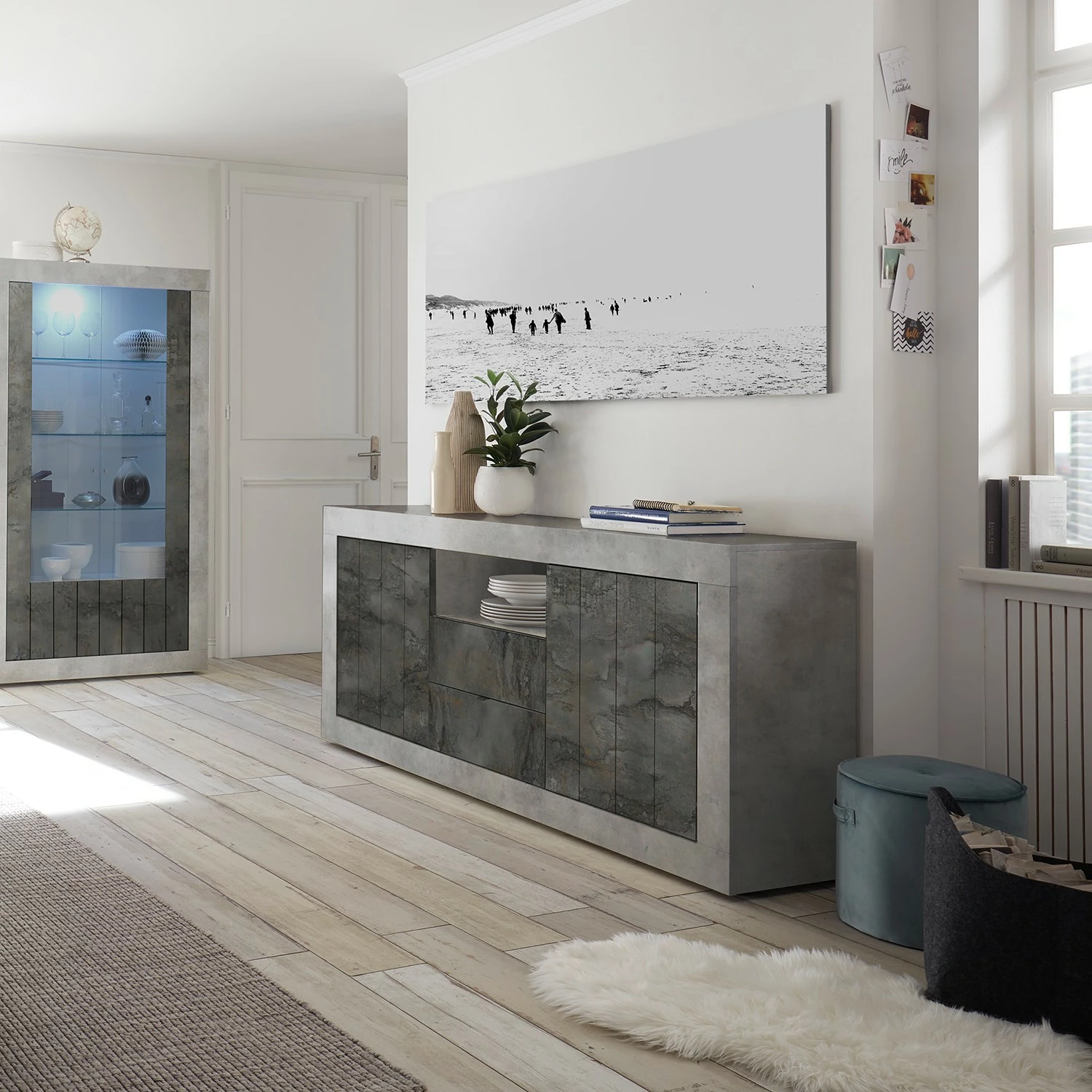 LC Spa Buffet Urbino I - Anthracite / Gris clair 4 LC Spa Buffet Urbino I - Anthracite / Gris clair – Image 2