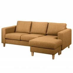 Norrwood Canapé d’angle 2 places MAISON - Velours - Tissu Lark: Jaune moutarde - Méridienne courte à droite (vue de face) -loftscape Boutique 1000306731 211207 11420300248 DETAILS P000000001000306731