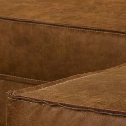 Canapé d’angle MAISON, fonction couchage - Tissu composite Dalia: Marron clair - Méridienne courte à droite (vue de face) -loftscape Boutique 1000306766 211207 11480900733 DETAILS P000000001000306766