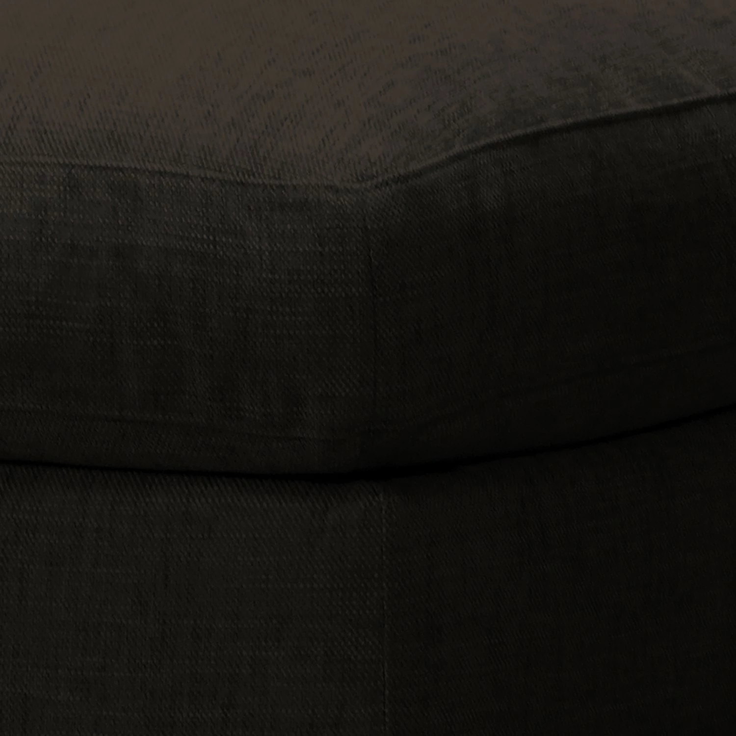 Fredriks Repose-pieds capitonné Circle - Tissage à plat - Tissu Vega: Marron-Noir 4 Fredriks Repose-pieds capitonné Circle - Tissage à plat - Tissu Vega: Marron-Noir – Image 3