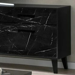 Jack & Alice Meuble TV Fintel II - Imitation marbre noir / Noir -loftscape Boutique 1000307048 211110 08234400070 DETAILS P000000001000307048