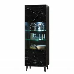 Jack & Alice Vitrine Fintel - Imitation marbre noir / Noir - Hauteur : 199 cm -loftscape Boutique 1000307049 211110 08234400071 DETAILS P000000001000307049