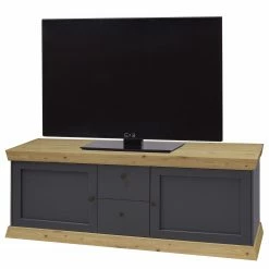 Ridgevalley Meuble TV Maiossa I - Anthracite / Imitation chêne