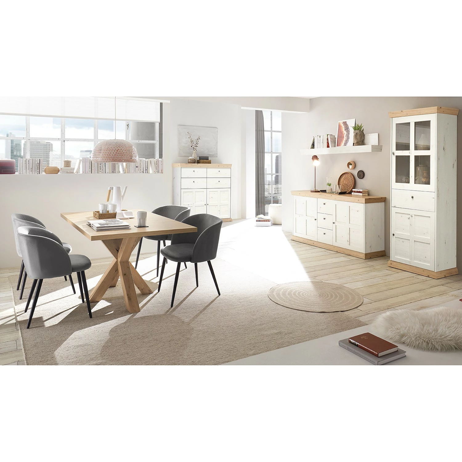 Ridgevalley Buffet Maiossa I - Imitation pin blanc / Imitation chêne de Navarra 7 Ridgevalley Buffet Maiossa I - Imitation pin blanc / Imitation chêne de Navarra – Image 5