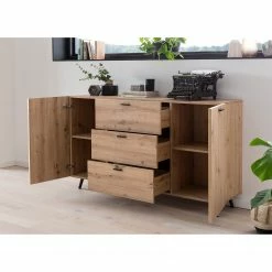 Ars Natura Buffet Dorchester - Imitation chêne artisan -loftscape Boutique 1000309601 211118 06583500050 MOOD DETAILS P000000001000309601 mood