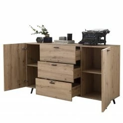 Ars Natura Buffet Dorchester - Imitation chêne artisan -loftscape Boutique 1000309601 211118 06583500058 DETAILS P000000001000309601