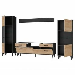 Norrwood Ensemble meubles TV Argenteuil I (4 él.) - Imitation chêne artisan / Noir 17 Norrwood Ensemble meubles TV Argenteuil I (4 él.) - Imitation chêne artisan / Noir -loftscape Boutique 1000310663 211125 145323000039 DETAILS P000000001000310663