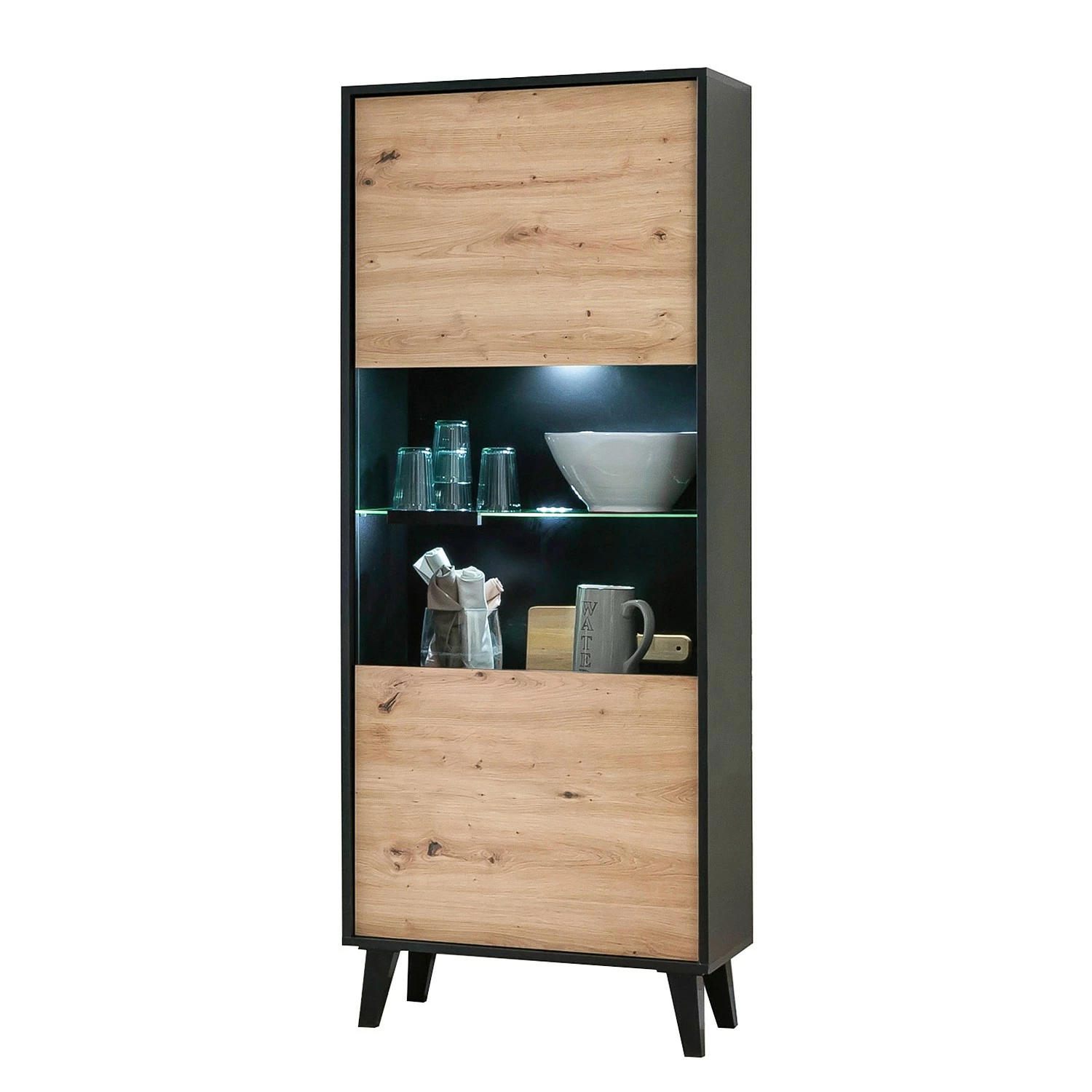 Norrwood Ensemble meubles TV Argenteuil I (4 él.) - Imitation chêne artisan / Noir 11 Norrwood Ensemble meubles TV Argenteuil I (4 él.) - Imitation chêne artisan / Noir – Image 9