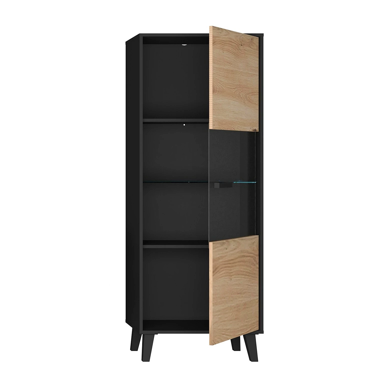 Norrwood Ensemble meubles TV Argenteuil I (4 él.) - Imitation chêne artisan / Noir 12 Norrwood Ensemble meubles TV Argenteuil I (4 él.) - Imitation chêne artisan / Noir – Image 10