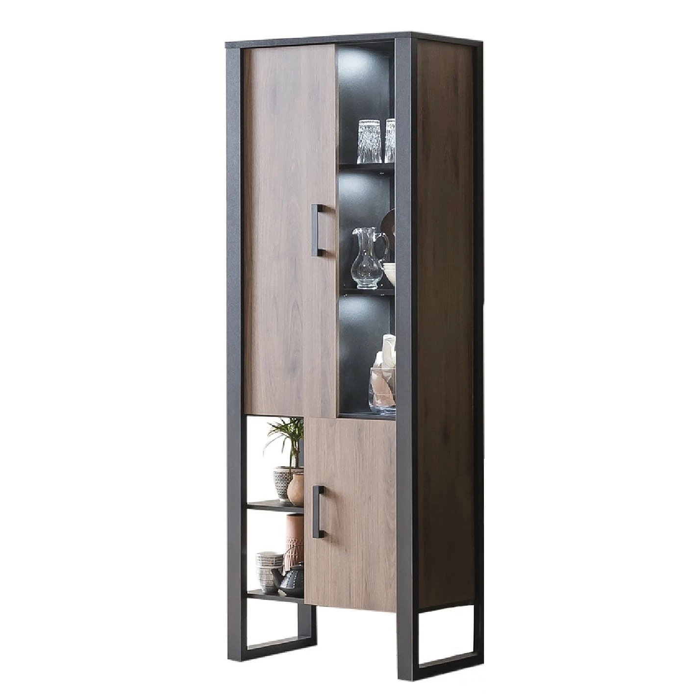 Red Living Ensemble meubles TV Norddal I (4 élém.) - Imitation noyer / Noir 12 Red Living Ensemble meubles TV Norddal I (4 élém.) - Imitation noyer / Noir – Image 10