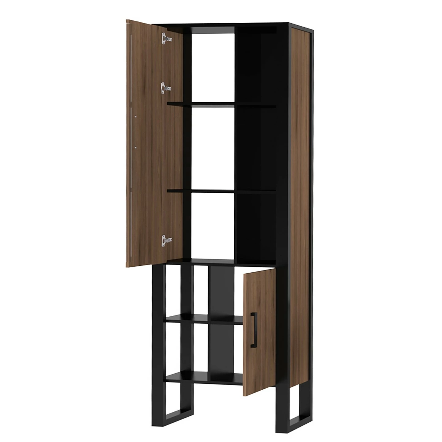 Red Living Ensemble meubles TV Norddal I (4 élém.) - Imitation noyer / Noir 8 Red Living Ensemble meubles TV Norddal I (4 élém.) - Imitation noyer / Noir – Image 6