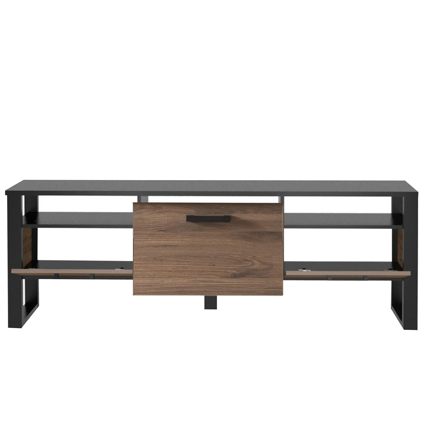 Red Living Ensemble meubles TV Norddal IV (3 élém.) - Imitation noyer / Noir 8 Red Living Ensemble meubles TV Norddal IV (3 élém.) - Imitation noyer / Noir – Image 6