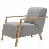 Loftscape Fauteuil Frapper - Tissu structuré Poema: Gris - Chêne clair -loftscape Boutique 1000311199 211124 10271700051 IMAGE P000000001000311199