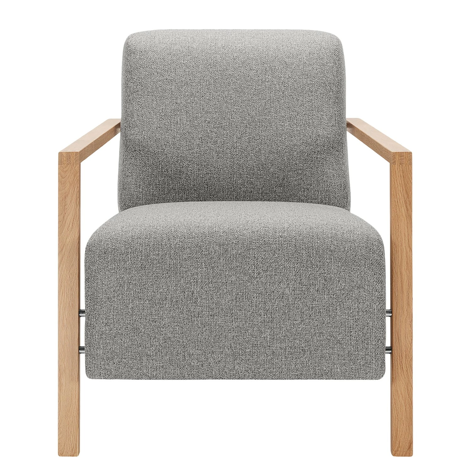 Loftscape Fauteuil Frapper - Tissu structuré Poema: Gris - Chêne clair 4 Loftscape Fauteuil Frapper - Tissu structuré Poema: Gris - Chêne clair – Image 2