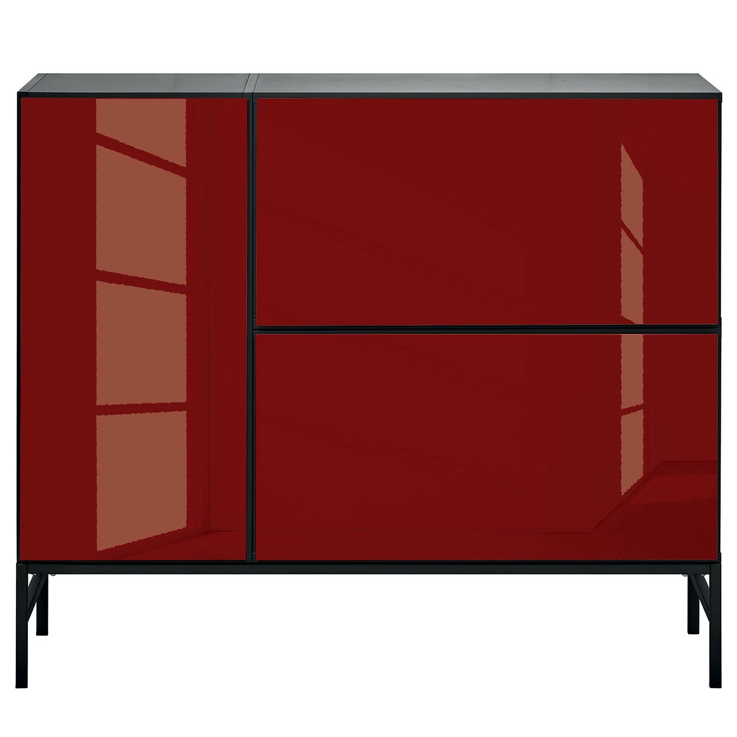 Now! by hülsta Buffet now to go colour I - Rubin brillant / Gris diamant 5 Now! by hülsta Buffet now to go colour I - Rubin brillant / Gris diamant – Image 3