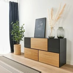 Now! by hülsta Ensemble now to go colour V (5 élém.) - Gris diamant brillant / Chêne naturel -loftscape Boutique 1000311280 211201 14490000383 MOOD DETAILS P000000001000311280 mood