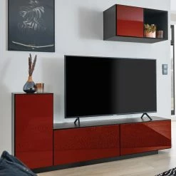 Now! by hülsta Ensemble now to go colour I (4 élém.) - Rubin brillant / Gris diamant