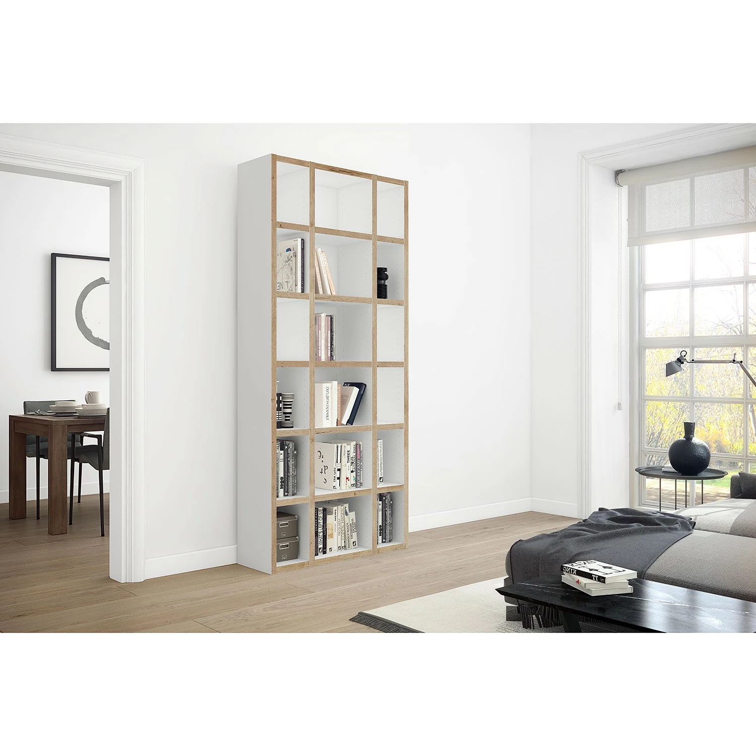 Loftscape Étagère Emporior XVII - Imitation chêne sauvage - Largeur : 100 cm 4 Loftscape Étagère Emporior XVII - Imitation chêne sauvage - Largeur : 100 cm – Image 2