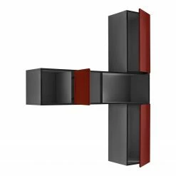 Now! by hülsta Ensemble d’entrée Now to go (5 éléments) - Rubin brillant / Gris diamant -loftscape Boutique 1000312350 211126 10444100042 DETAILS P000000001000312350