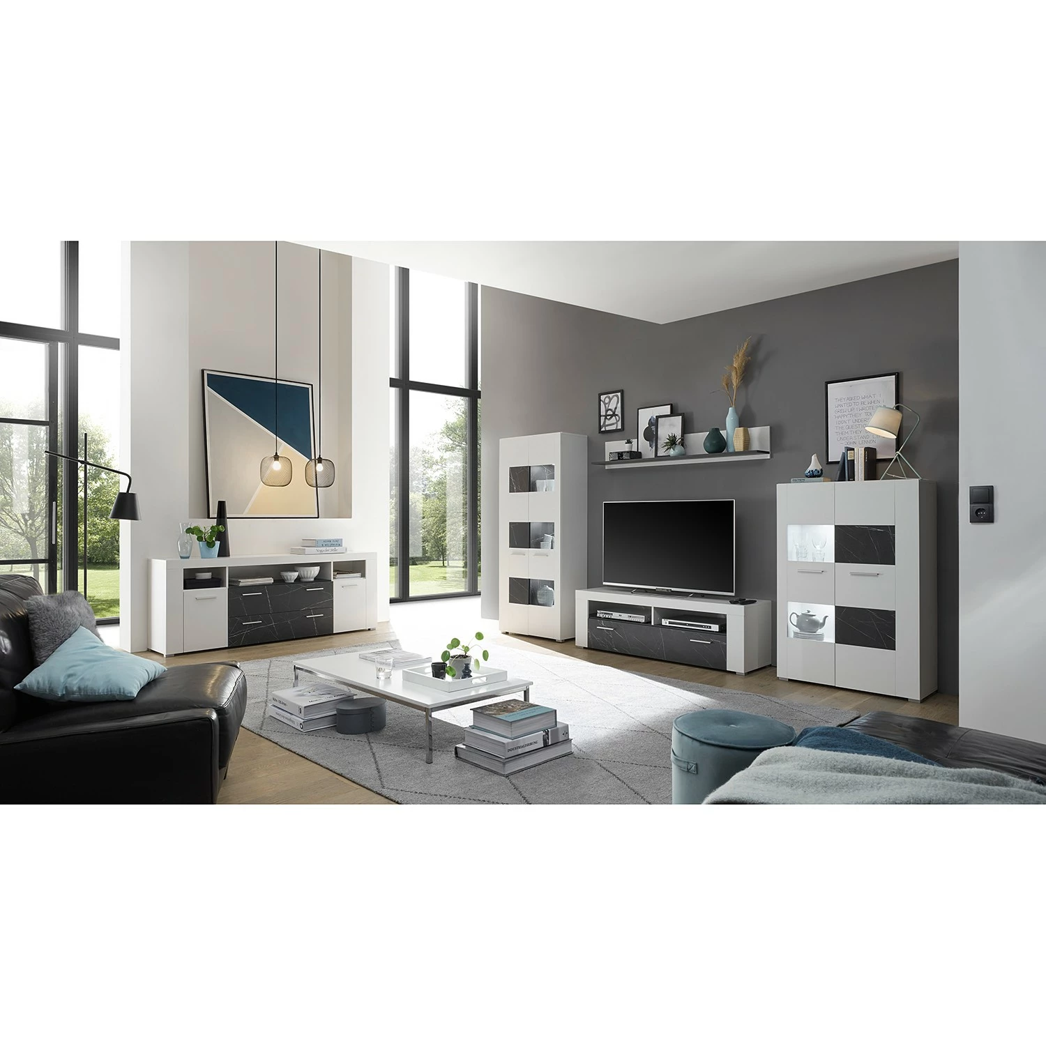 Loftscape Ensemble meubles TV Mantador I (4 él.) - Blanc 5 Loftscape Ensemble meubles TV Mantador I (4 él.) - Blanc – Image 3