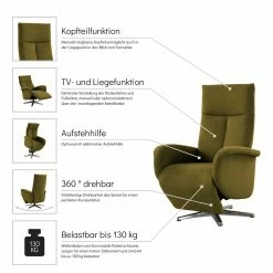 Loftscape Fauteuil relax Nesebar II - Tissu Olea: Vert olive - Fonction relaxation - Sans aide au redressement - Réglage électrique : 2 moteurs avec câble 19 Loftscape Fauteuil relax Nesebar II - Tissu Olea: Vert olive - Fonction relaxation - Sans aide au redressement - Réglage électrique : 2 moteurs avec câble -loftscape Boutique 1000313435 211217 13443800725 DETAILS P000000001000313435