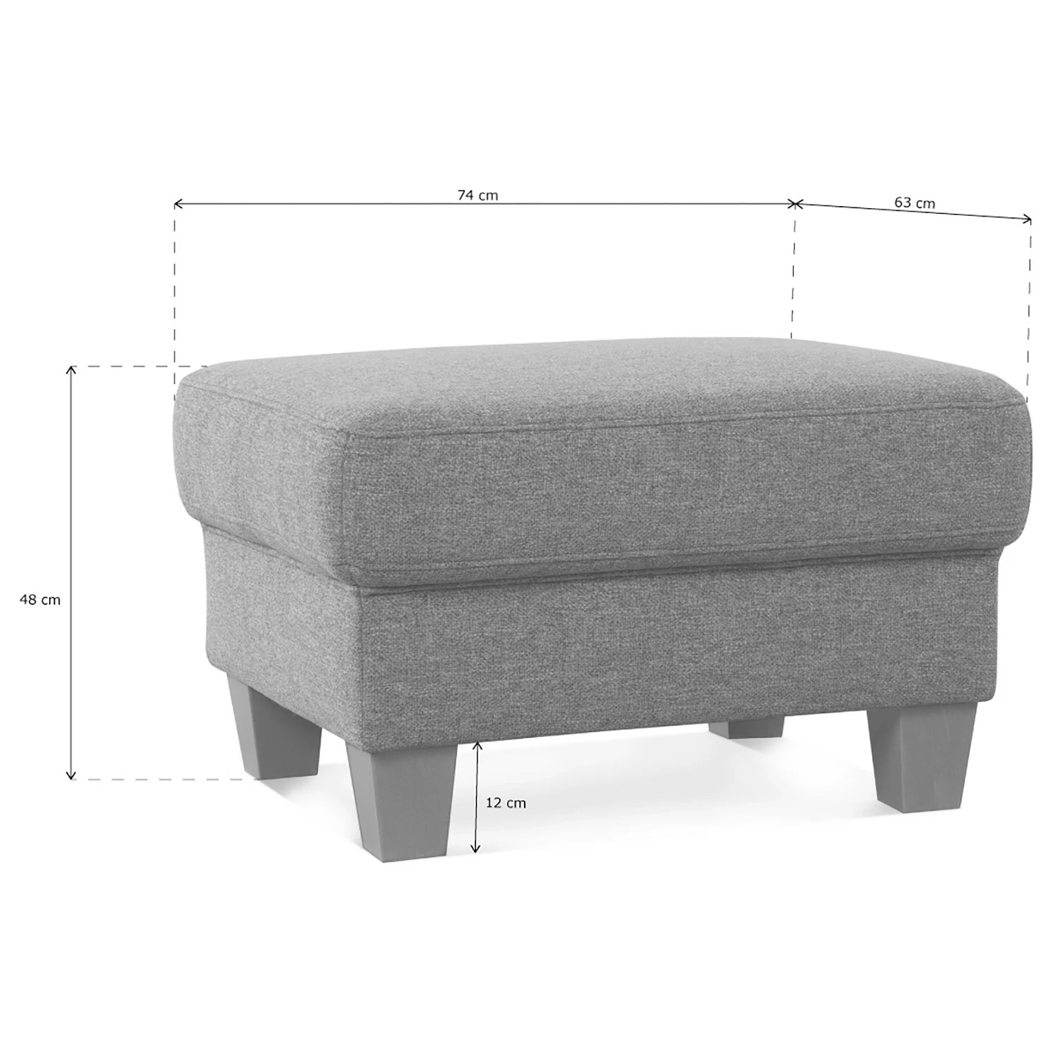 Fredriks Repose-pieds Eustis - Tissage à plat - Tissu Amra: Anthracite 9 Fredriks Repose-pieds Eustis - Tissage à plat - Tissu Amra: Anthracite – Image 7