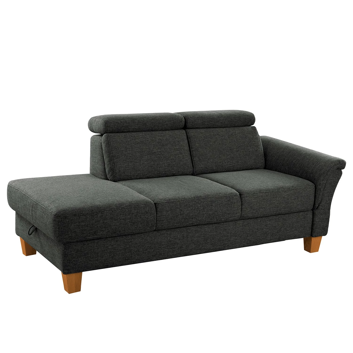 Fredriks Méridienne Eustis - Tissage à plat - Tissu Amra: Anthracite - Méridienne courte à droite (vue de face) 3 Fredriks Méridienne Eustis - Tissage à plat - Tissu Amra: Anthracite - Méridienne courte à droite (vue de face)