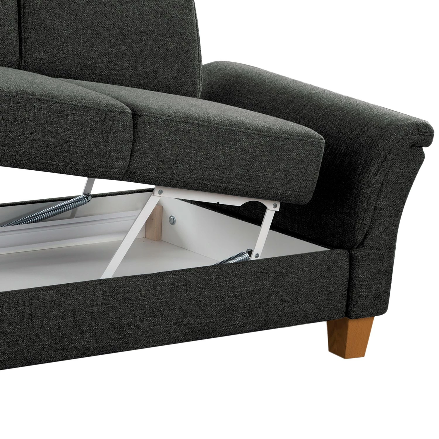 Fredriks Méridienne Eustis - Tissage à plat - Tissu Amra: Anthracite - Méridienne courte à droite (vue de face) 11 Fredriks Méridienne Eustis - Tissage à plat - Tissu Amra: Anthracite - Méridienne courte à droite (vue de face) – Image 9