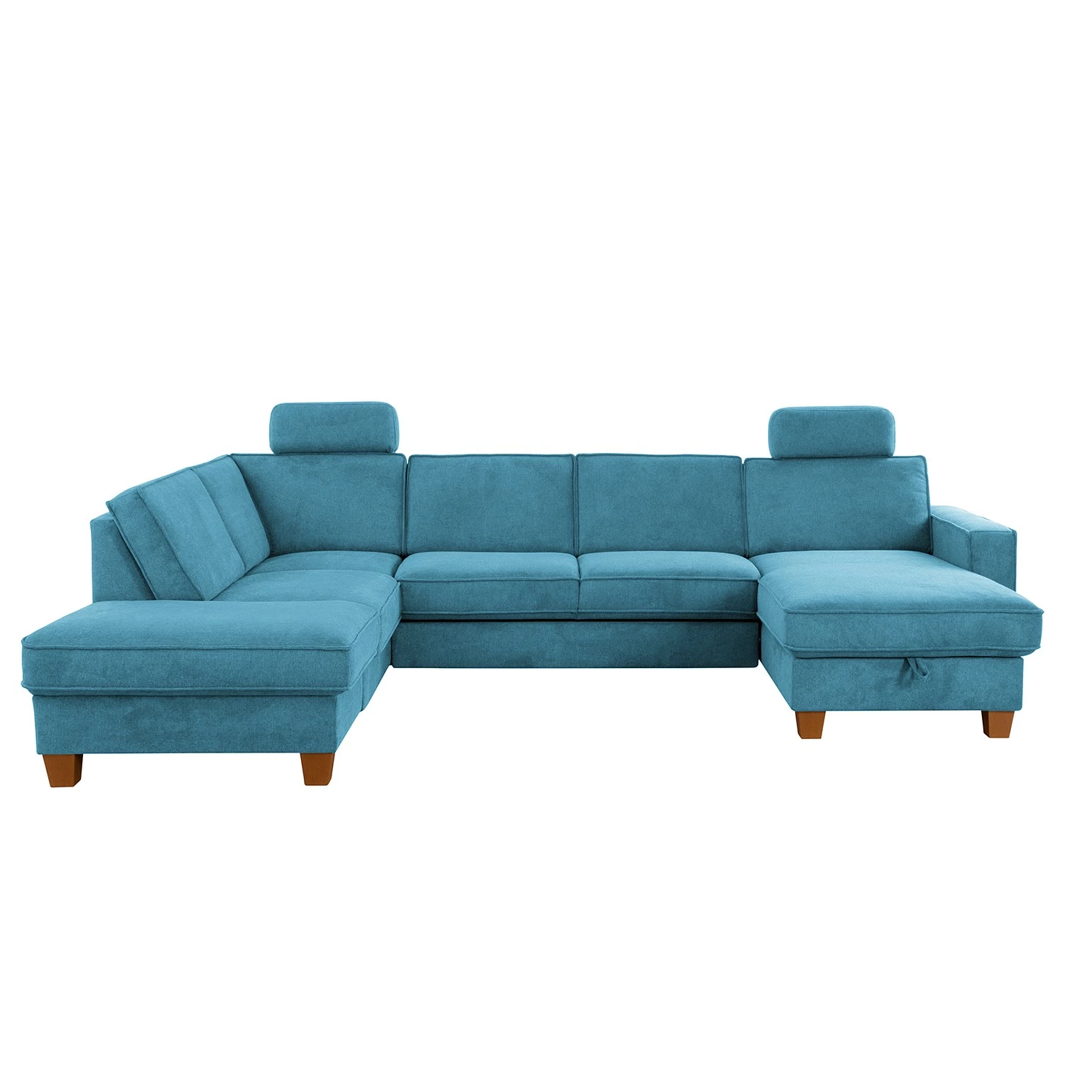 Fredriks Canapé panoramique Ford Point - Tissage à plat - Tissu Palila: Bleu clair - Méridienne longue à gauche (vue de face) - Avec fonction couchage 7 Fredriks Canapé panoramique Ford Point - Tissage à plat - Tissu Palila: Bleu clair - Méridienne longue à gauche (vue de face) - Avec fonction couchage – Image 5