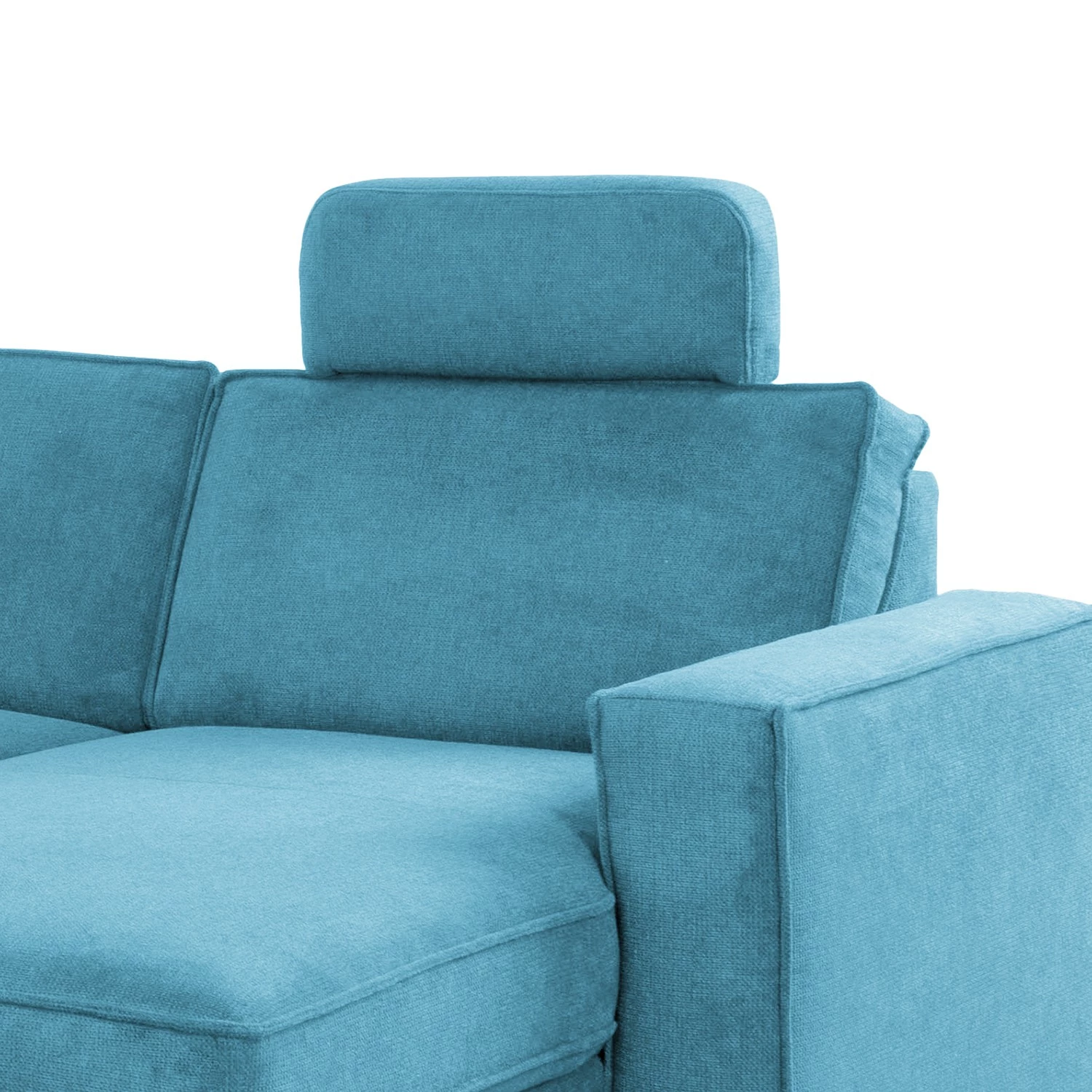 Fredriks Canapé panoramique Ford Point - Tissage à plat - Tissu Palila: Bleu clair - Méridienne longue à gauche (vue de face) - Avec fonction couchage 12 Fredriks Canapé panoramique Ford Point - Tissage à plat - Tissu Palila: Bleu clair - Méridienne longue à gauche (vue de face) - Avec fonction couchage – Image 10