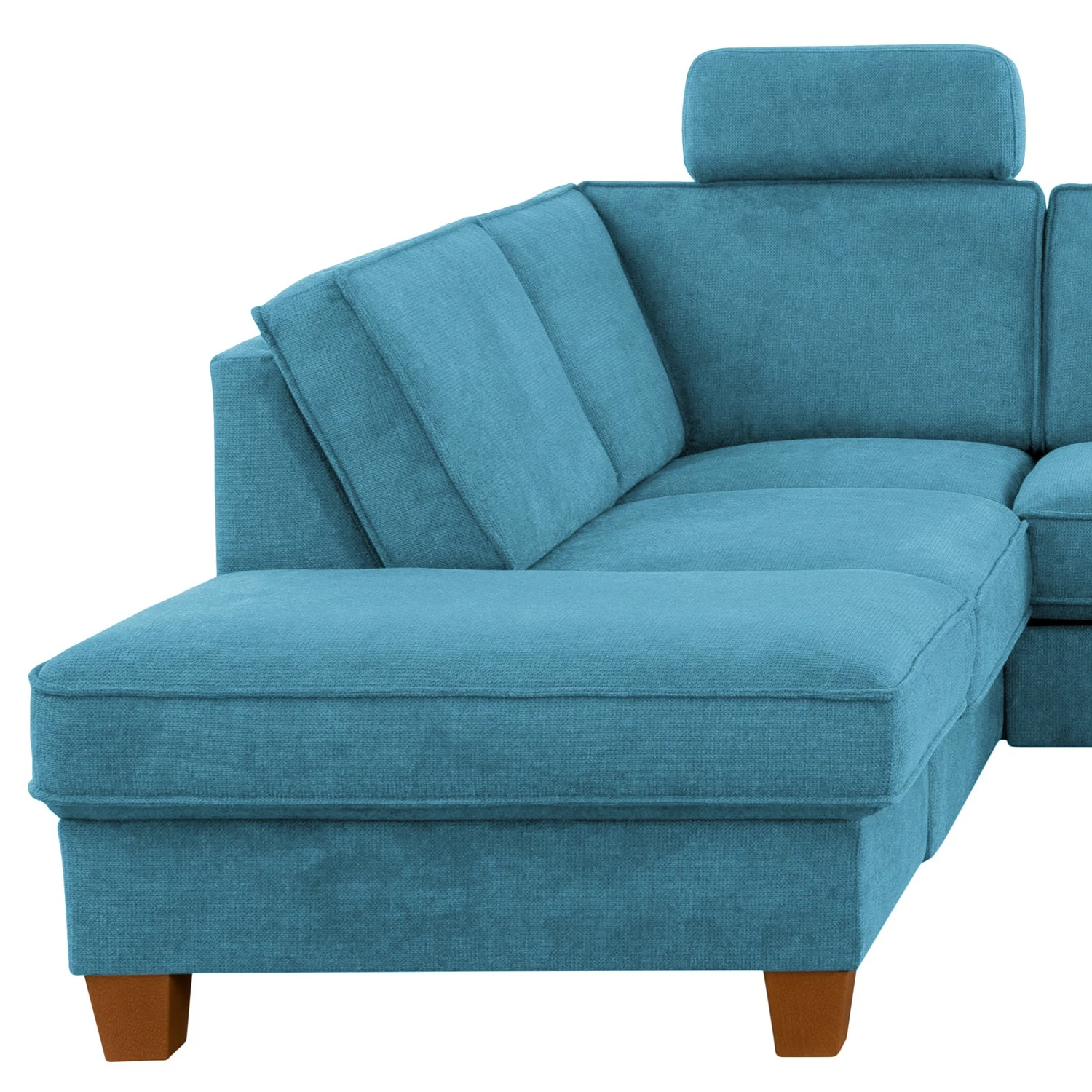 Fredriks Canapé panoramique Ford Point - Tissage à plat - Tissu Palila: Bleu clair - Méridienne longue à gauche (vue de face) - Avec fonction couchage 14 Fredriks Canapé panoramique Ford Point - Tissage à plat - Tissu Palila: Bleu clair - Méridienne longue à gauche (vue de face) - Avec fonction couchage – Image 12