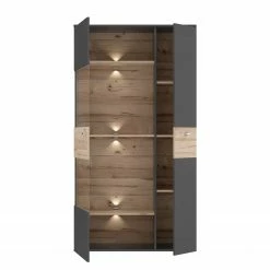 Loftscape Ensemble meubles TV Corey (4 éléments) - Avec éclairage - Imitation chêne / Gris -loftscape Boutique 1000314793 211215 08120300097 DETAILS P000000001000314793