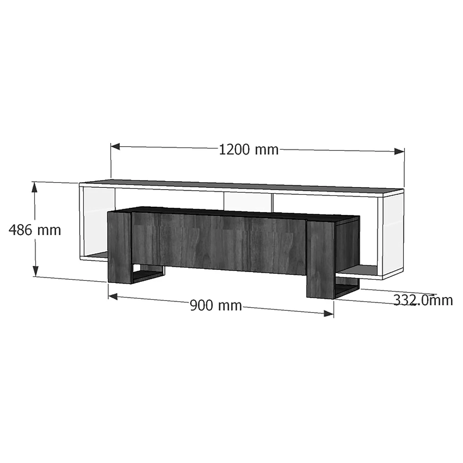 Loftscape Meuble TV Calliope - Blanc 4 Loftscape Meuble TV Calliope - Blanc – Image 2