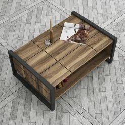 Red Living Table basse Lando - Imitation noyer / Gris -loftscape Boutique 1000314885 211214 133832000100 MOOD DETAILS P000000001000314885 mood