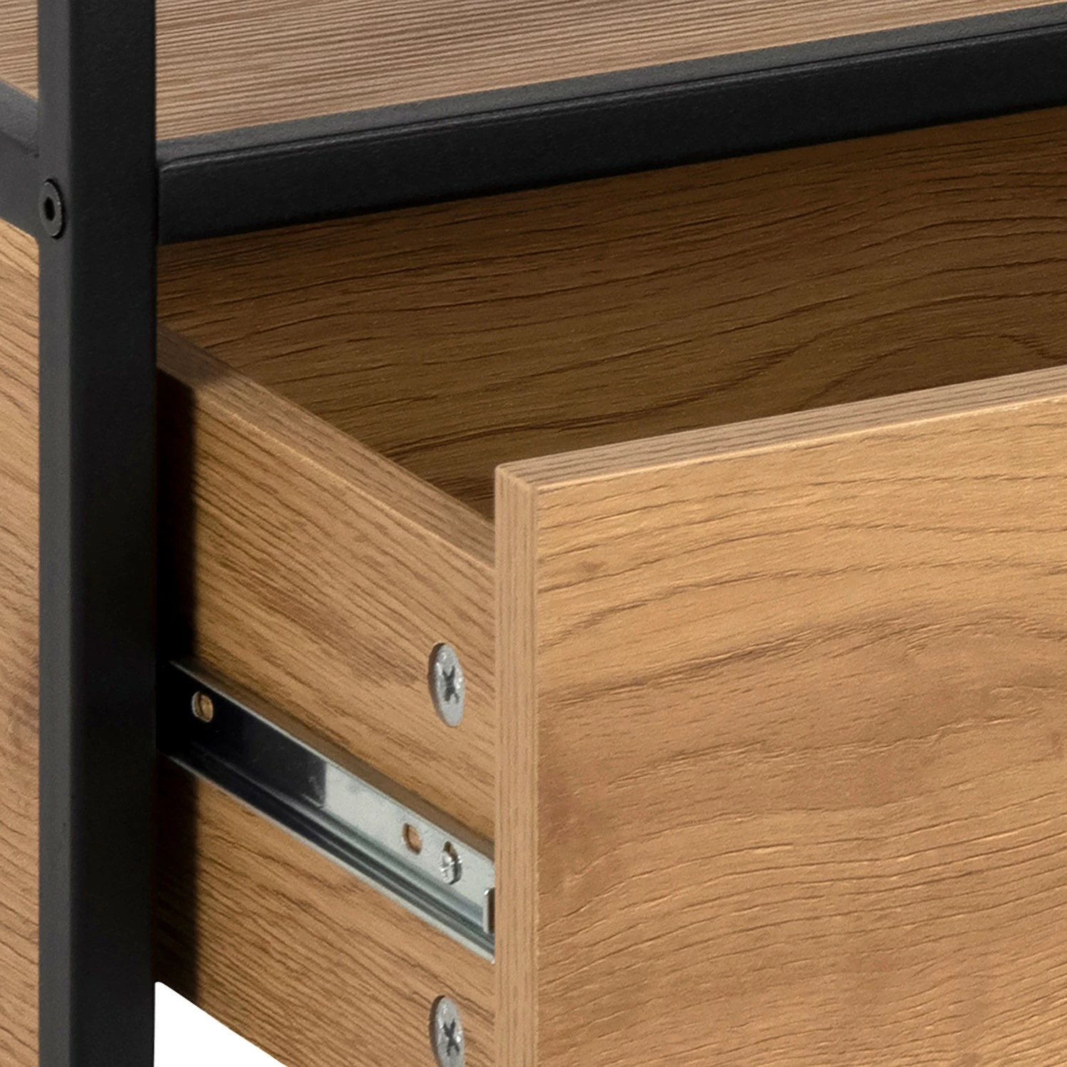 Red Living Meuble TV Coogee II - Imitation chêne sauvage / Noir 7 Red Living Meuble TV Coogee II - Imitation chêne sauvage / Noir – Image 5