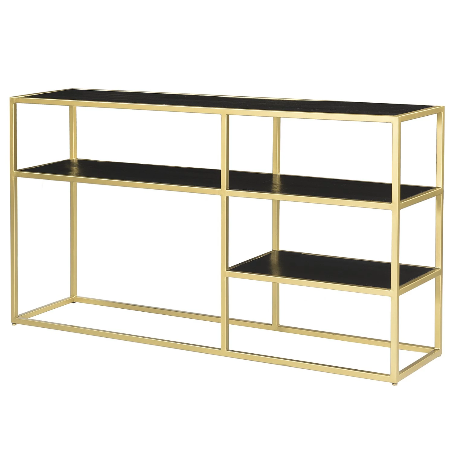 Jack & Alice Étagère Nooble II - Manguier massif / Métal - Manguier noir / Doré 3 Jack & Alice Étagère Nooble II - Manguier massif / Métal - Manguier noir / Doré