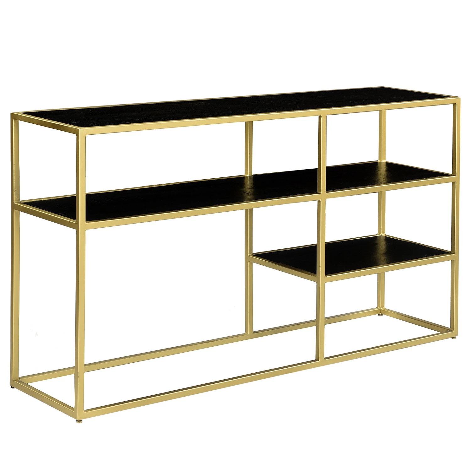 Jack & Alice Étagère Nooble II - Manguier massif / Métal - Manguier noir / Doré 4 Jack & Alice Étagère Nooble II - Manguier massif / Métal - Manguier noir / Doré – Image 2