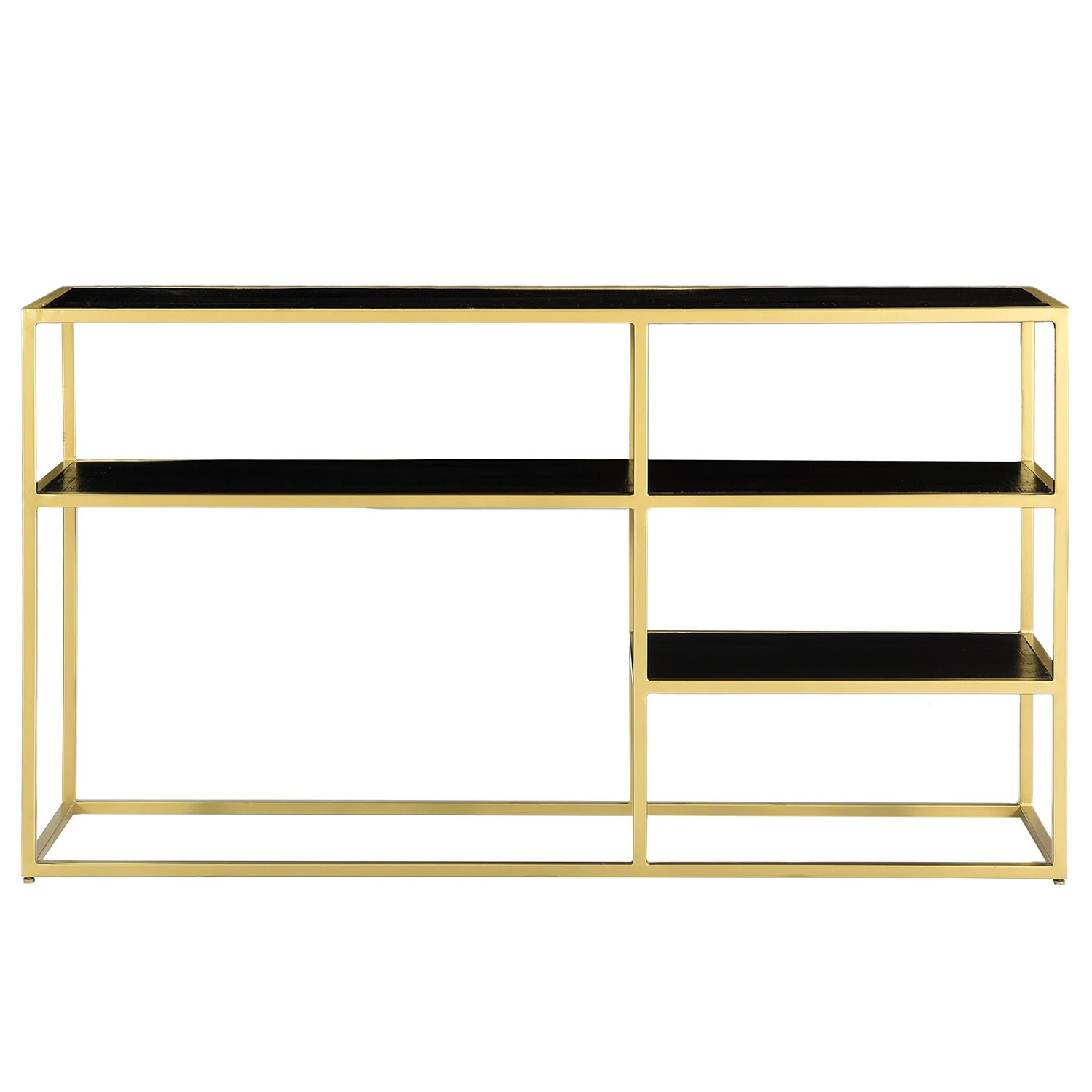 Jack & Alice Étagère Nooble II - Manguier massif / Métal - Manguier noir / Doré 5 Jack & Alice Étagère Nooble II - Manguier massif / Métal - Manguier noir / Doré – Image 3