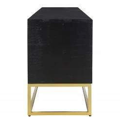 Jack & Alice Meuble TV Nooble - Manguier massif / Métal - Manguier noir / Doré -loftscape Boutique 1000315454 220427 045 DETAILS P000000001000315454