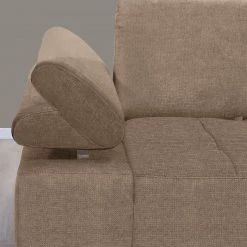 ADA trendline Canapé d’angle Neo - Tissu - Marron clair - Méridienne courte à droite (vue de face) -loftscape Boutique 1000316764 220303 030 DETAILS P000000001000316764