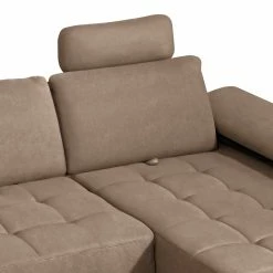 ADA trendline Canapé d’angle Neo - Tissu - Marron clair - Méridienne courte à droite (vue de face) -loftscape Boutique 1000316764 220303 060 DETAILS P000000001000316764