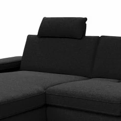 ADA trendline Canapé d’angle Palmy - Tissu - Noir - Méridienne courte à gauche (vue de face) - Sans fonction couchage -loftscape Boutique 1000316777 220303 090 DETAILS P000000001000316777