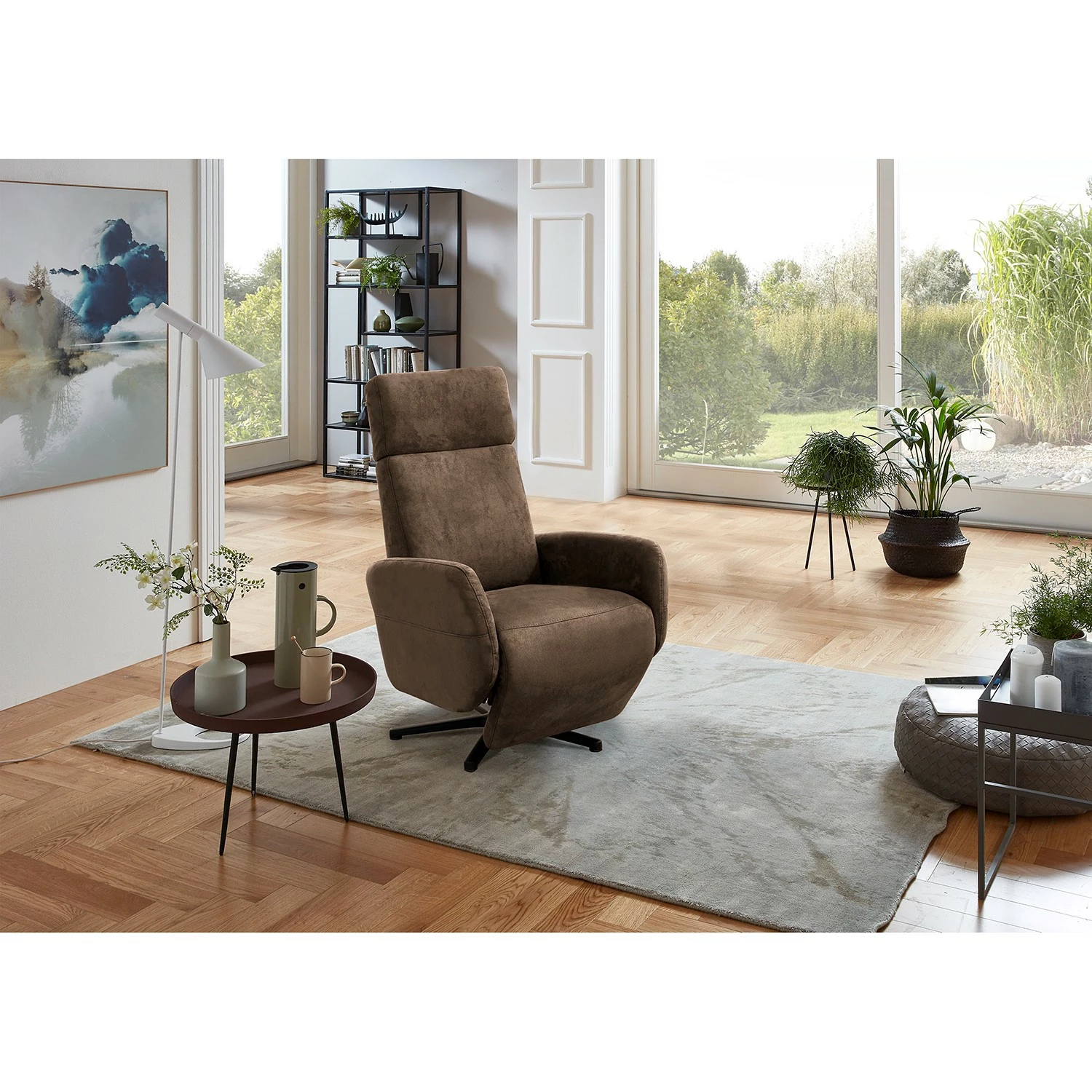 Loftscape Fauteuil relax Gosport - Microfibre Flavie: Nougat - Fonction relaxation - Avec aide au redressement - Réglage électrique : 2 moteurs avec batterie 4 Loftscape Fauteuil relax Gosport - Microfibre Flavie: Nougat - Fonction relaxation - Avec aide au redressement - Réglage électrique : 2 moteurs avec batterie – Image 2