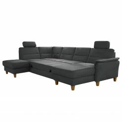 Loftscape Canapé panoramique Corvus - Microfibre Alais: Gris - Méridienne longue à gauche (vue de face) - Avec fonction couchage -loftscape Boutique 1000317108 220120 11552700884 DETAILS P000000001000317108