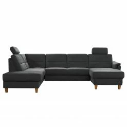 Loftscape Canapé panoramique Corvus - Microfibre Alais: Gris - Méridienne longue à gauche (vue de face) - Avec fonction couchage -loftscape Boutique 1000317108 220120 11552700906 DETAILS P000000001000317108