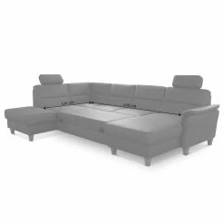 Loftscape Canapé panoramique Corvus - Microfibre Alais: Gris - Méridienne longue à gauche (vue de face) - Avec fonction couchage -loftscape Boutique 1000317108 220120 115528001365 SKETCH DETAILS P000000001000317108 sketch